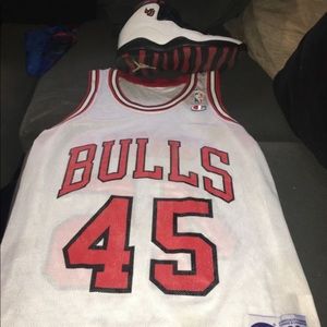 Jordan champion bulls jersey “45” “